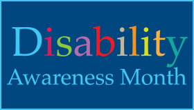 Disability Awareness Month if multicolors