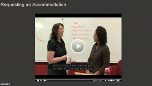 Screenshot of video featuring a professor and student in conversation