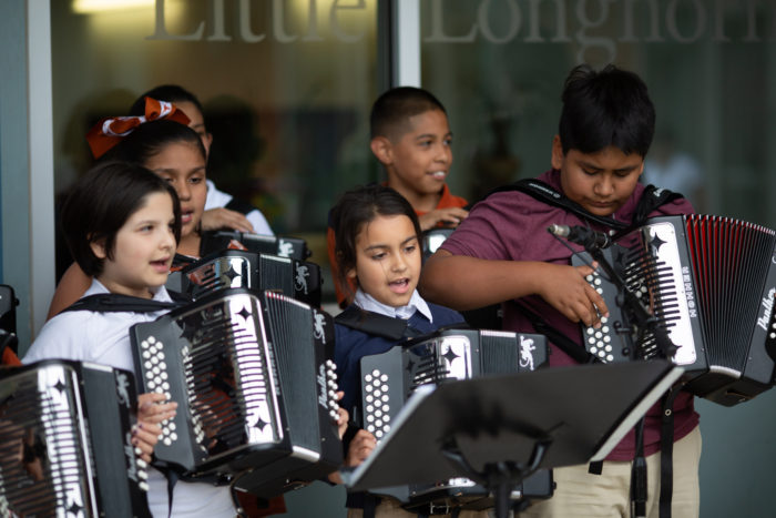 image of students with accordians