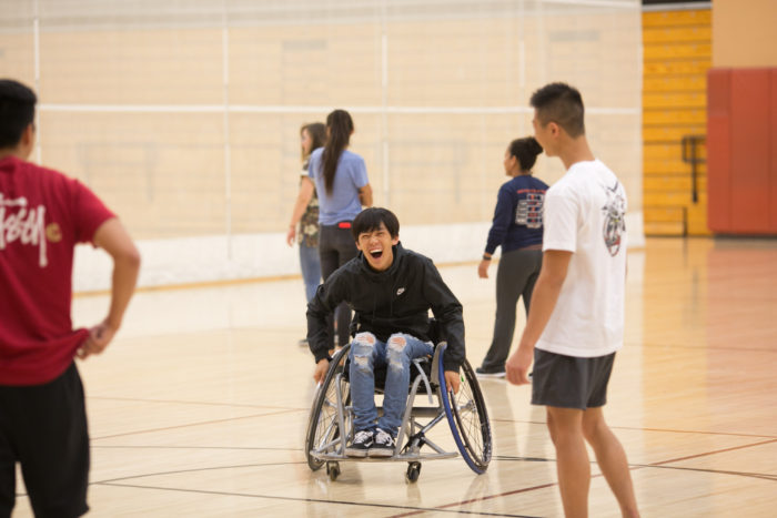 image of student in wheelchair