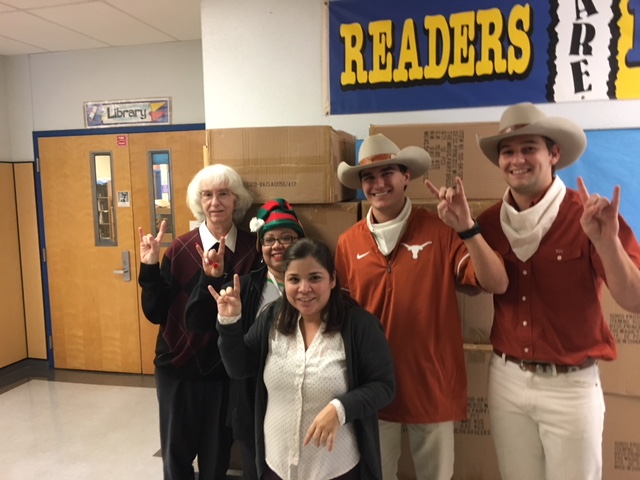 teachers and Silver Spurs students