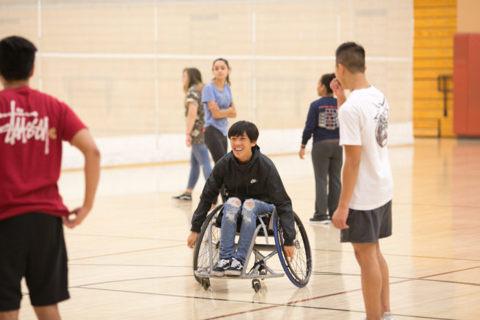 Image of student in wheelchair 