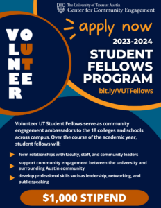 Apply now 2023-2024 Volunteer UT Student Fellows Program
