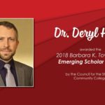 Emerging Scholar award for Deryl Hatch