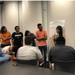 Project MALES mentors doing a team building activity