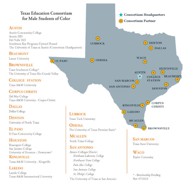 location of members on texas map