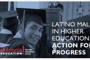 Webinar flyer for Latinos in higher education