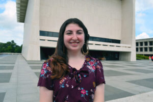 image of student at LBJ library