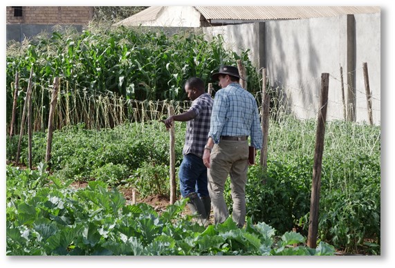 Dr. Tinker with "Farmer John" in Kenya 